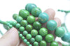 One Strand Natural Green Turquoise Round Howlite Stone Beads 4mm-12mm