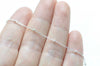 Polished 925 Sterling Silver Dainty Saturn Satellite Chain Textured Oval Link Chain