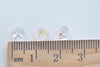 8 pcs 925 Sterling Silver Heart/Round Silicon Covered Butterfly Earring Backs