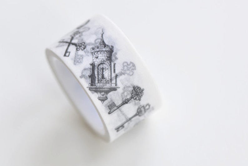 Retro Key Washi Tape Japanese Masking Tape 20mm x 5M A13346