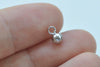 2 pcs 925 Sterling Silver Round Ball Charms Pendants Silver/Platinum/Gold/Rose Gold