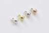 2 pcs 925 Sterling Silver Round Ball Charms Pendants Silver/Platinum/Gold/Rose Gold