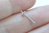 10 pcs Solid 925 Sterling Silver Ear Post with Cup Peg for Half Drilled Pearls