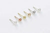 10 pcs Solid 925 Sterling Silver Ear Post with Cup Peg for Half Drilled Pearls
