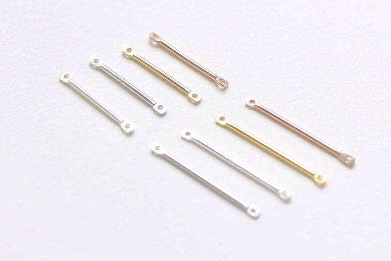 6 pcs 925 Sterling Silver Connecting Rod Bar Link Jewelry Connector 15mm/20mm