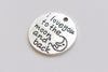 10 pcs Antique Silver Round Fabulous Love Quote Charms Pendants 24mm