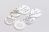 10 pcs Antique Silver Round Fabulous Love Quote Charms Pendants 24mm