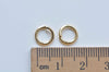 40 pcs Anti Tarnish 24K Gold Plated Brass Jump Rings 8mm 18gauge A6586