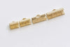 10 pcs 24K Champagne Gold Ribbon Ends Clamps Fasteners Clasps