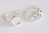 10 pcs Brass Adjustable Ring Blank Bezel Base 12mm-20mm