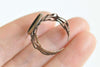 10 pcs Brass Adjustable Ring Blank Bezel Base 12mm-20mm