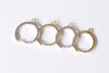2 pcs 925 Sterling Silver Round Earring Hoop Components Findings Gold/Platinum Size 10x12.5mm