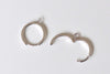 2 pcs 925 Sterling Silver Round Earring Hoop Components Findings Gold/Platinum Size 10x12.5mm