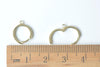 2 pcs 925 Sterling Silver Round Earring Hoop Components Findings Gold/Platinum Size 10x12.5mm