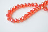One Strand AB Color Faceted Rondelle Crystal Glass Abacus Beads