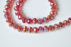 One Strand AB Color Faceted Rondelle Crystal Glass Abacus Beads