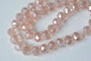 One Strand AB Color Faceted Rondelle Crystal Glass Abacus Beads