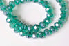 One Strand AB Color Faceted Rondelle Crystal Glass Abacus Beads