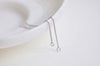 2 pcs (1 Pair) Sterling Silver Box Chain Long Dangle Tassel Earring Connectors
