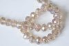 One Strand AB Color Faceted Rondelle Crystal Glass Abacus Beads