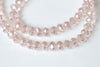 One Strand AB Color Faceted Rondelle Crystal Glass Abacus Beads