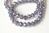 One Strand AB Color Faceted Rondelle Crystal Glass Abacus Beads