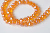 One Strand AB Color Faceted Rondelle Crystal Glass Abacus Beads