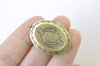 Brass Cross Oval Flat Photo Locket Pendants 22x29mm