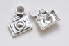 10 pcs Bronze/Silver Flashlight Camera Charms Pendants
