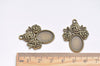 10 pcs Antique Bronze Rose Base Settings Match 10x14mm Cabochon A2910