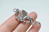 10 pcs of Antique Silver Flying Dragon Charms Pendants 20x45mm