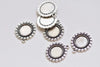 Antique Bronze/Silver Flower Round Base Settings Match 12mm Cabochon