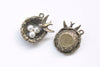 6 pcs Bird And Three Eggs In Nest Charms Pendants