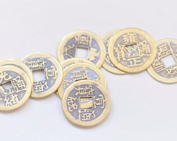 20 pcs Antiqued Bronze Thick Traditional Chinese Qing Dynasty Coins A7735