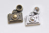 10 pcs Bronze/Silver Flashlight Camera Charms Pendants