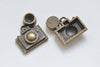 10 pcs Bronze/Silver Flashlight Camera Charms Pendants