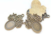 10 pcs Antique Bronze Rose Base Settings Match 10x14mm Cabochon A2910