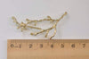 Brass Coral Branch Connectors Twig Pendants 30x52mm Set of 2