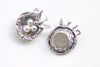 6 pcs Bird And Three Eggs In Nest Charms Pendants