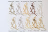Brass Coral Branch Connectors Twig Pendants 30x52mm Set of 2