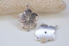 Flower Connector Charms 20x26mm Antique Bronze/Silver/Gold Set of 20