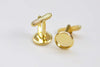 DIY Cufflink Cuff Links Blanks Set of 10
