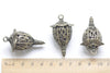 Antique Bronze 3D Filigree Lantern Lamp Long Pendant Charms Set of 6