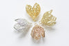 Filigree Flower High Quality Bead Caps Pendants Set of 4