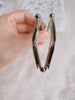 Silver Bag Purse Frame Ladder-shaped Outside Opening Clutch Purse Frame 7.5cm x 4cm