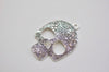 2 pcs Filigree Flower Skull Pendants Charms Large Size 49x66mm