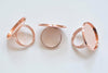 10 pcs Adjustable Round Ring Blank Shank Base with 25mm Bezel