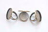 10 pcs Adjustable Round Ring Blank Shank Base with 25mm Bezel