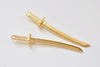 Japanese Blade Katana Sword Charms 8x50mm Set of 10