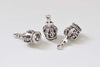 3D Crown Charms 8x17mm Antique Bronze/ Silver/Gold Set of 10